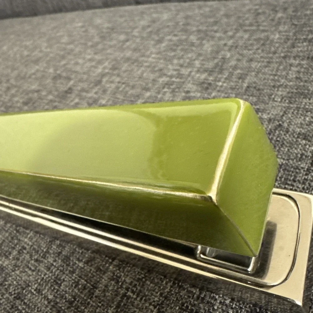 RARE & Vintage Pottery Barn Emery Stapler Green w/ Blk Felt Bottom 6